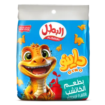 البطل داينو سناكس ذره بالكاتشب 20×15جرام