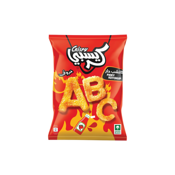 كرسبي شيبس حروف بنكهة الكاتشب الناري 80جرام