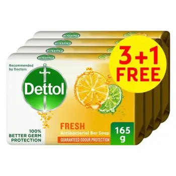 Dettol Anti-Bacterial Soap Fresh 4×165g