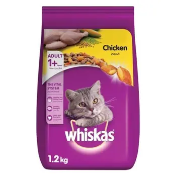 Whiskas Chicken Dry Food For Adult Cats 1+ Years 1.2Kg
