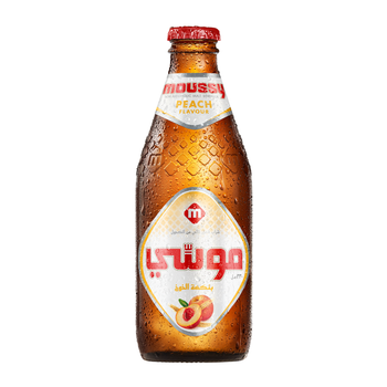 Moussy Peach Non-Alcoholic Malt Drink Glass Bottle 330 ml