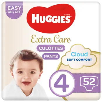 Huggies Extra Care Culottes, Size 4, 9 - 14 kg, Jumbo Pack, 5Pieces