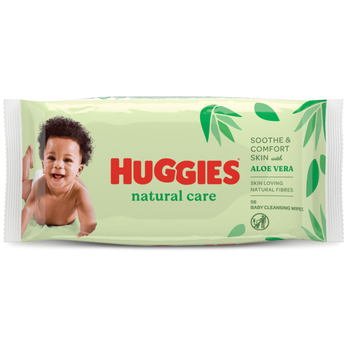 Huggies Natural Baby Wipes, Aloe Vera Wipes, 1 Pack x 56Pieces