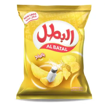 البطل رقائق البطاطس بالملح حجم عائلي 110 جرام