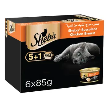 Sheba Succulent Chicken Breast Wet Cat Food 6×85g
