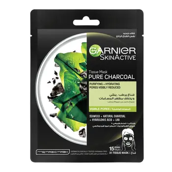 Garnier Pure Charcoal Hydrating Face Tissue Mask for Pore Tightening 1Piece