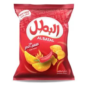 البطل رقائق البطاطس حجرام عائلي حار 110 جرام
