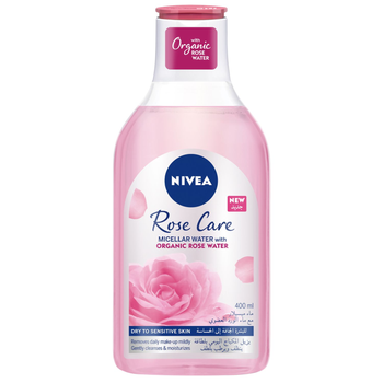 Nivea Rose Care Micellar Water Makeup Remover with Organic Rose Water for All Skin Types 400ml