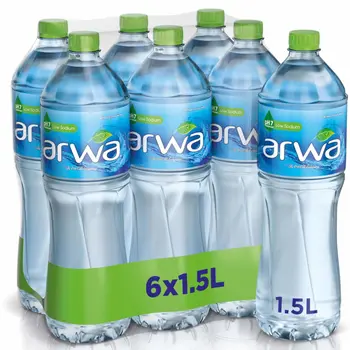 Arwa Bottled Drinking Water 1.5L × 6Packs