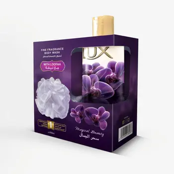 لوكس غسول الجسم المعطر سحر الجمال مع ليفة 250مل