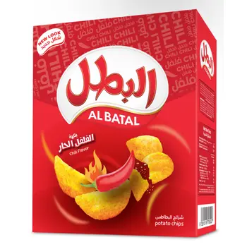 البطل رقائق البطاطس بالفلفل 12 × 23جرام