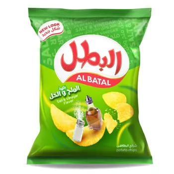 البطل شرائح بطاطس بالملح والخل حجم عائلي 110 جرام