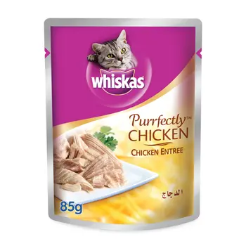 Whiskas Purrfectly Chicken Entree Wet Cat Food For Adult Cats 1+ Years 85G