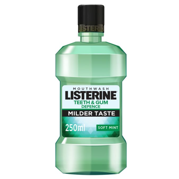 Listerine Mouthwash Teeth & Gum Defence Milder Taste Soft Mint 250ml