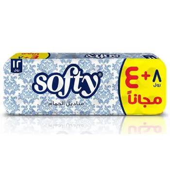 Softy Toilet Tissue Paper, 12 Rolls x 200Sheets