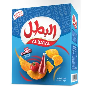 البطل رقائق البطاطس بنكهة الكاتشب 12 × 23جرام