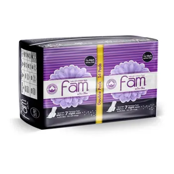 Fam Sanitary Pads Extra Thin Night 14Pieces