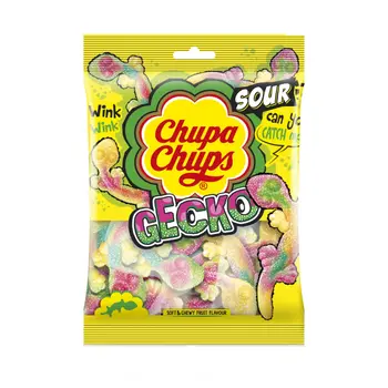 Chupa Chups Jellies Sour Gecko Soft & Chewy Candy 90g
