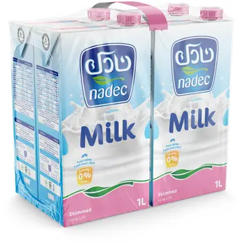 Nadec Skimmed UHT Milk 4 packs
