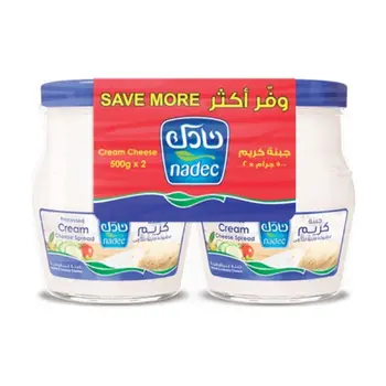 Nadec Spreadable Cream Cheese Jar 2×900g