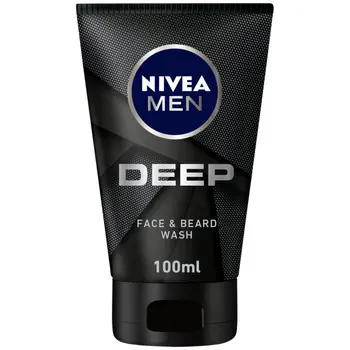 Nivea Men Deep Cleansing Face & Beard Wash Active Charcoal 100ml
