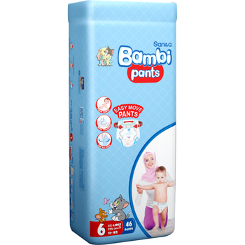 Sanita Bambi Pants Size 6 XX Large Jumbo Pack 16kg 40Pieces