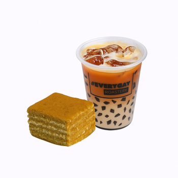 Iced Latte And Honey Cake