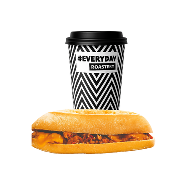 Latte And Tuna sandwich Ciabatta