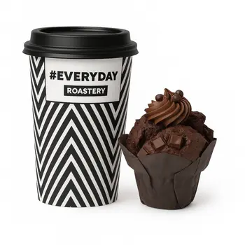 Americano And Chocolate Muffin