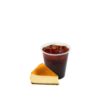 Iced Americano And SanSebastian Cheesecake
