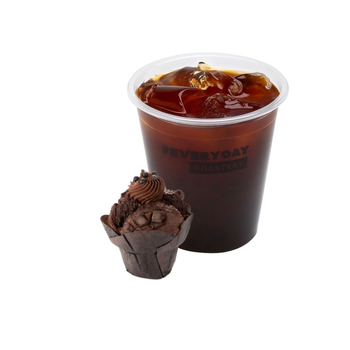 Cold Coffee day And Chocolate Muffin