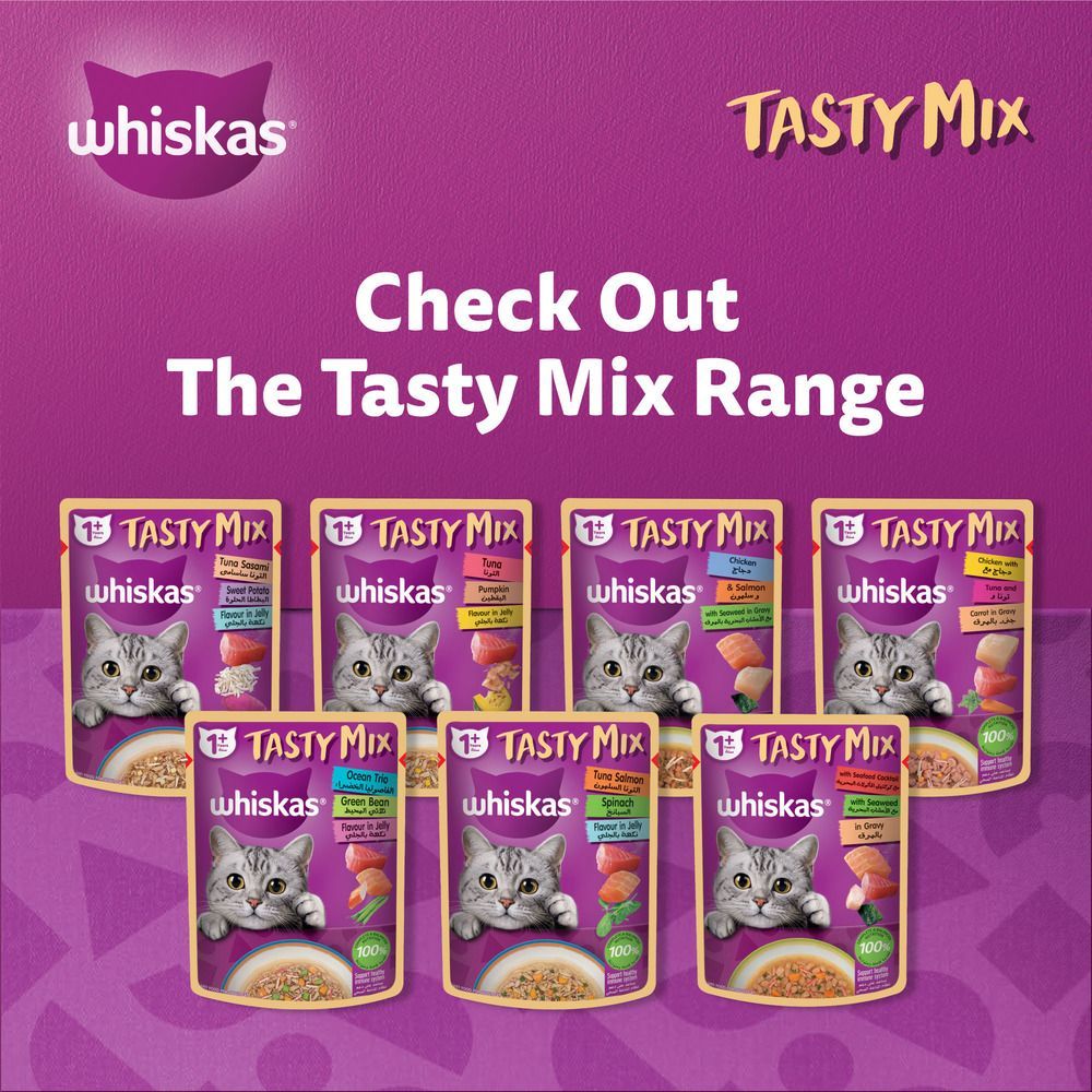 Buy Whiskas Tasty Mix, Mix Land Sea Collection Wet Cat Food