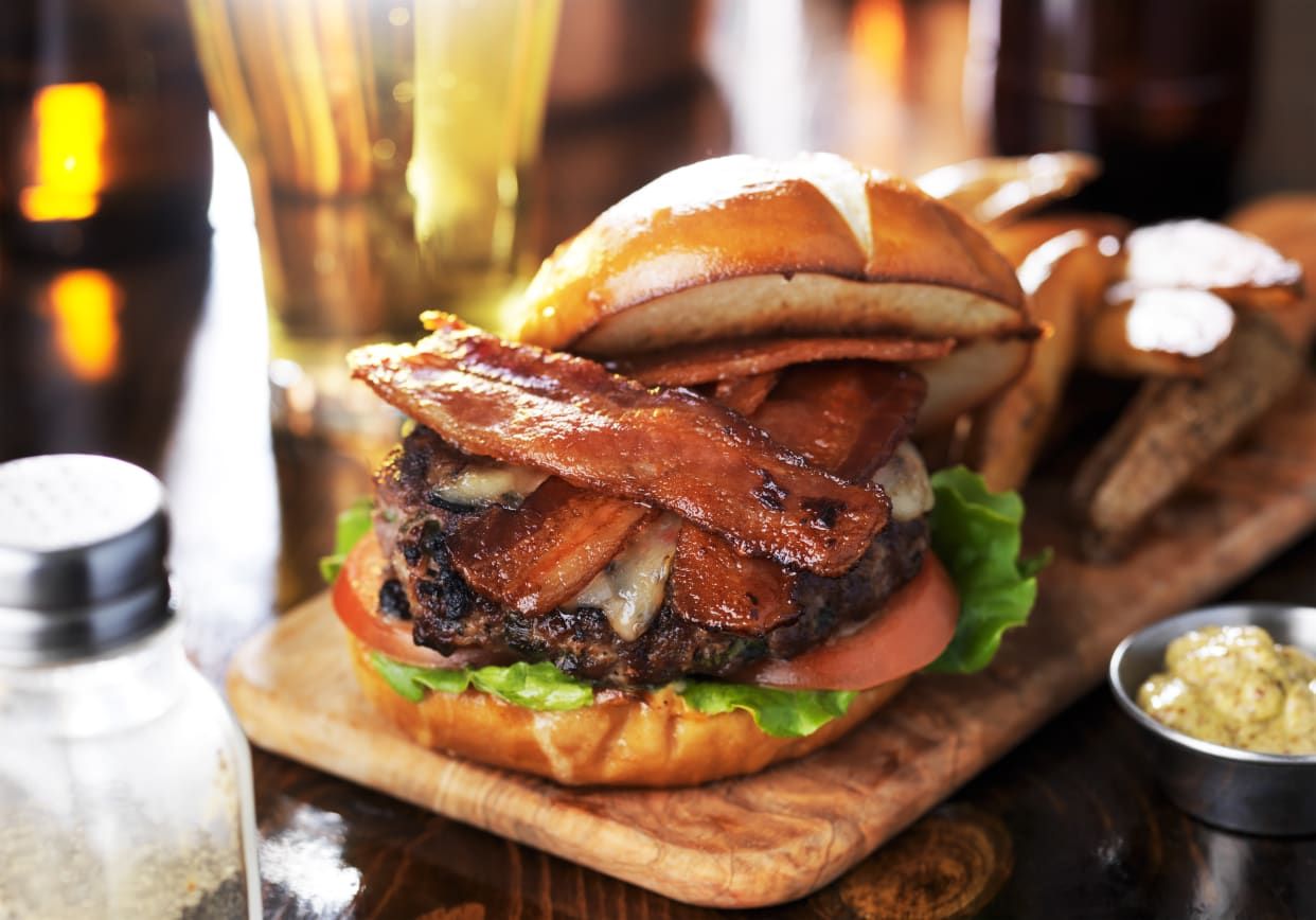 American grill burger