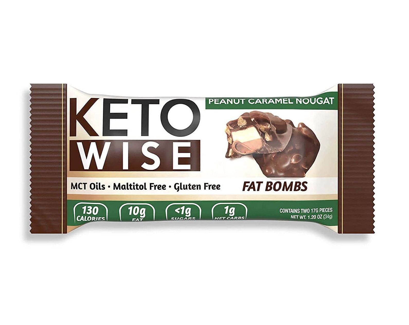 Buy Keto Wise Peanut Caramel Nougat Fat Bombs, 34g Online in Kuwait