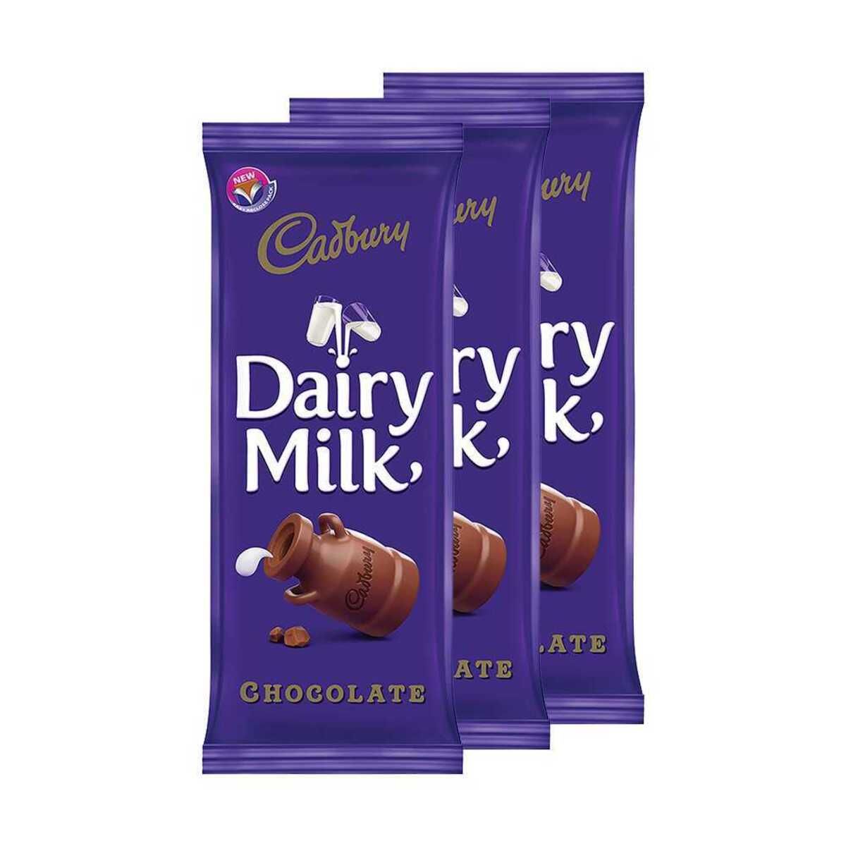 Buy Cadbury Dairy Milk Chocolate plain 3 x 90g Online in Oman Talabat