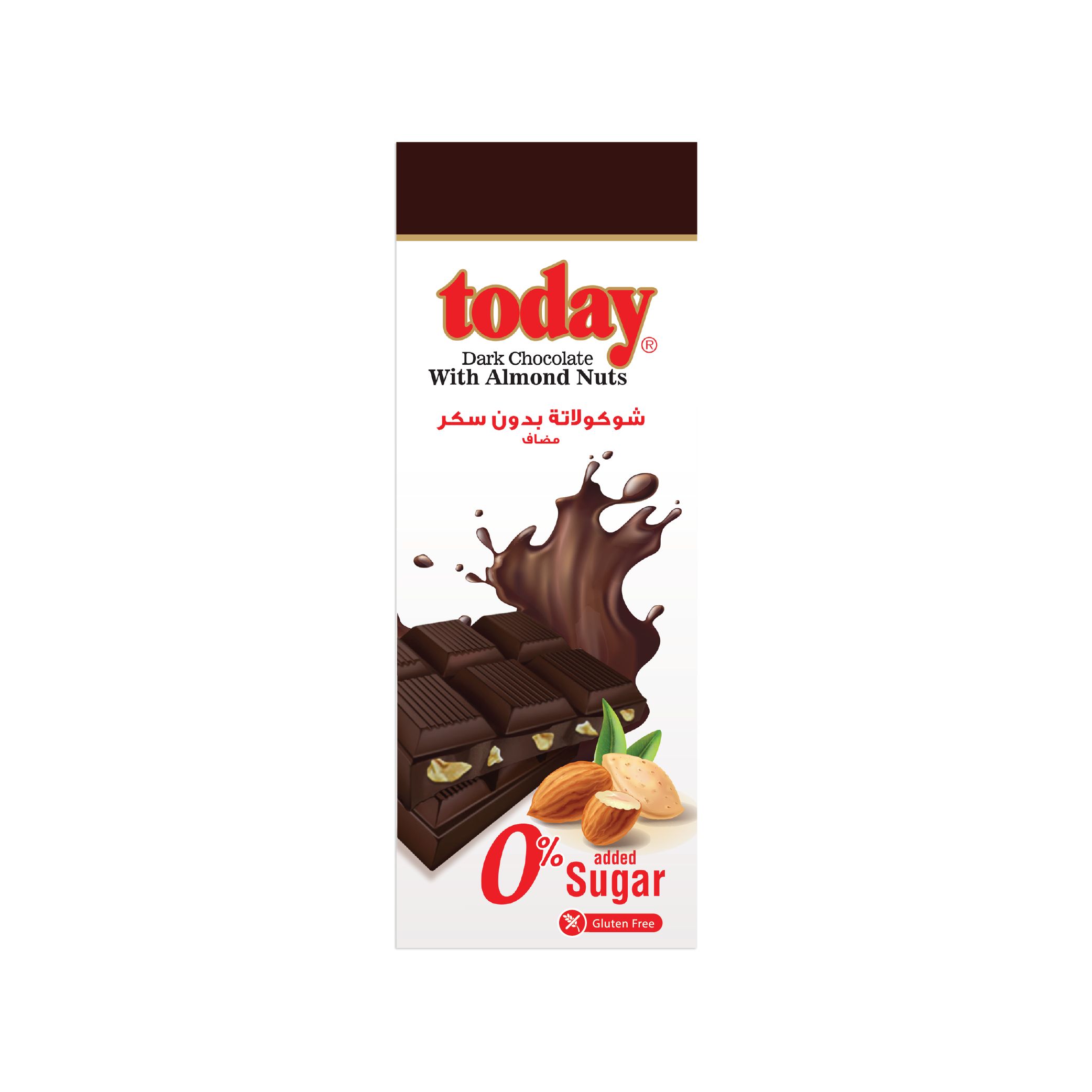 Buy Today No Added Sugar Dark Chocolate With Almonds 60 g Online in