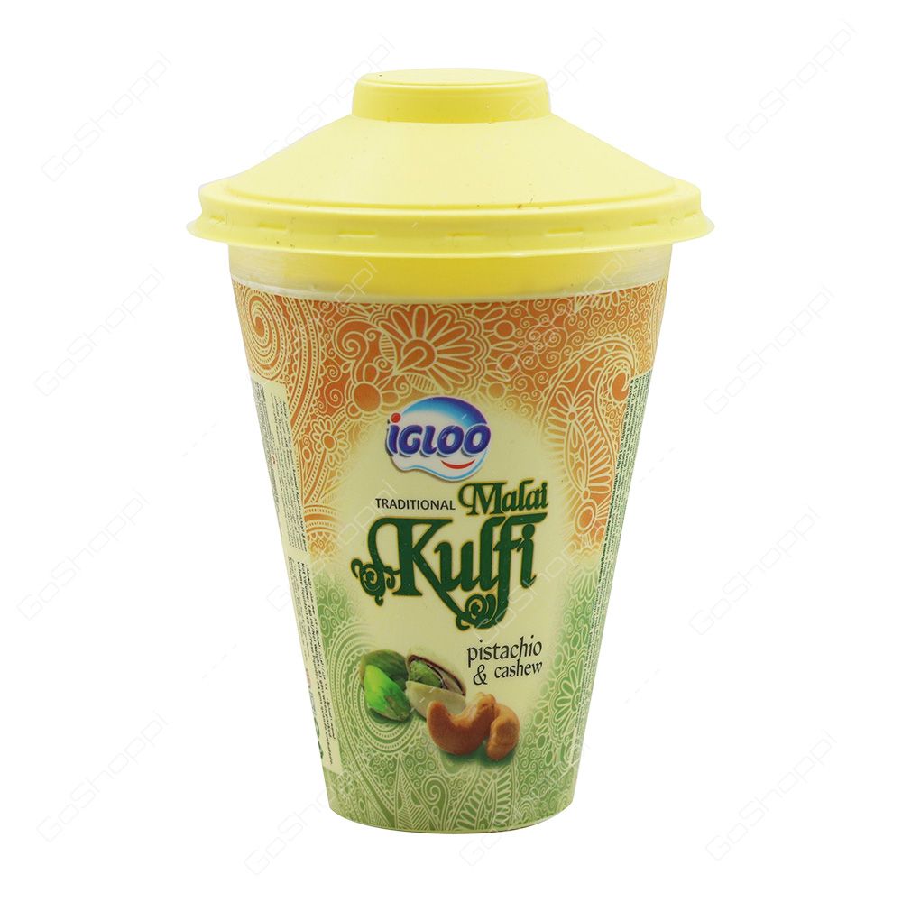 Buy Igloo Malai Kulfi Pistachio & Cashew Nuts Ice Cream 140 ml Online