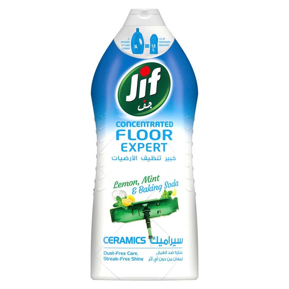 Buy Jif Lemon Mint & Baking Soda Concentrated Ceramic Floor Expert, 1500ml Online in Kuwait