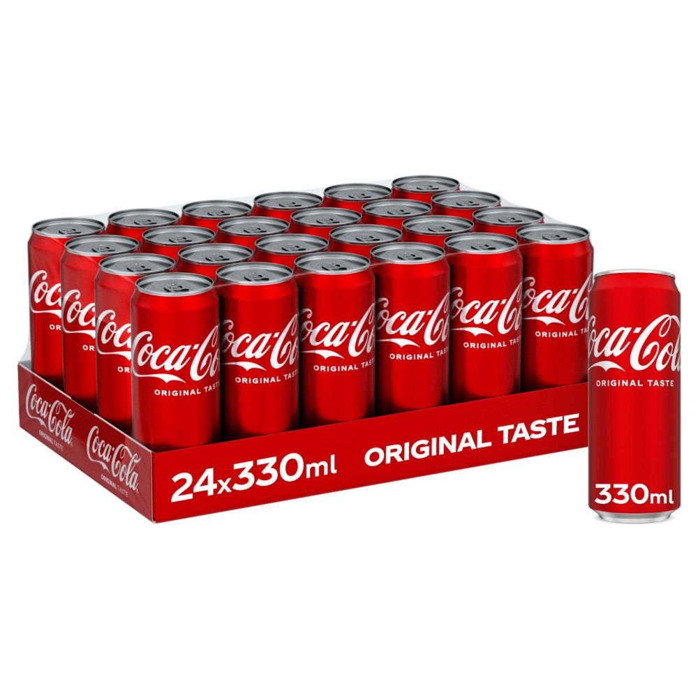 Buy Coca-Cola Original Taste Carbonated Soft Drink Can, 24x330ml Online ...