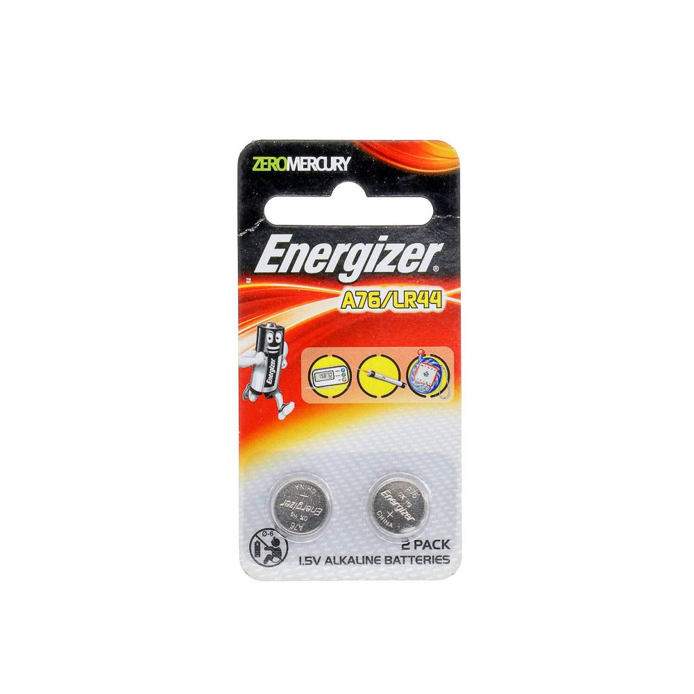 Buy Energizer A76 LR44 Alkaline Battery, 1.5 Volts, Pack of 2 Online in