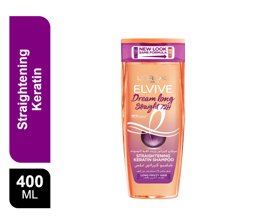 Buy Elvive Dream Long Straight Straightening Keratin Long Frizzy Hair Shampoo 400ml Online in Bahrain Talabat Bahrain