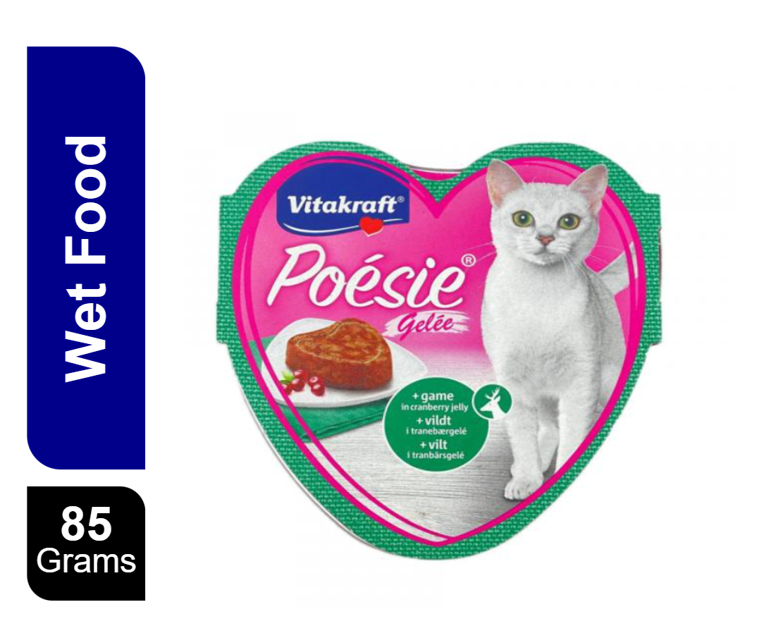 Vitakraft Poesie Game Cranberry Jelly Wet Cat Food 85g