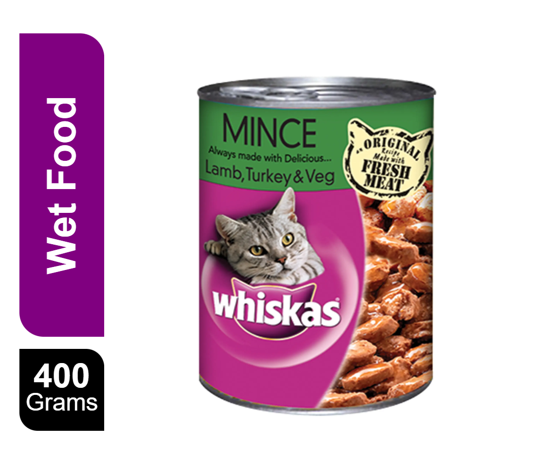 Buy Whiskas Tasty Mince Lamb & Turkey 400 g Online in UAE Talabat UAE