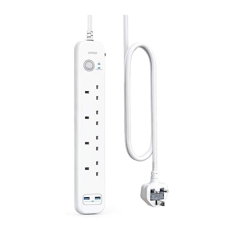 Buy Anker PowerExtend Extension Cable 2 meter Cord with 6 in 1 USB