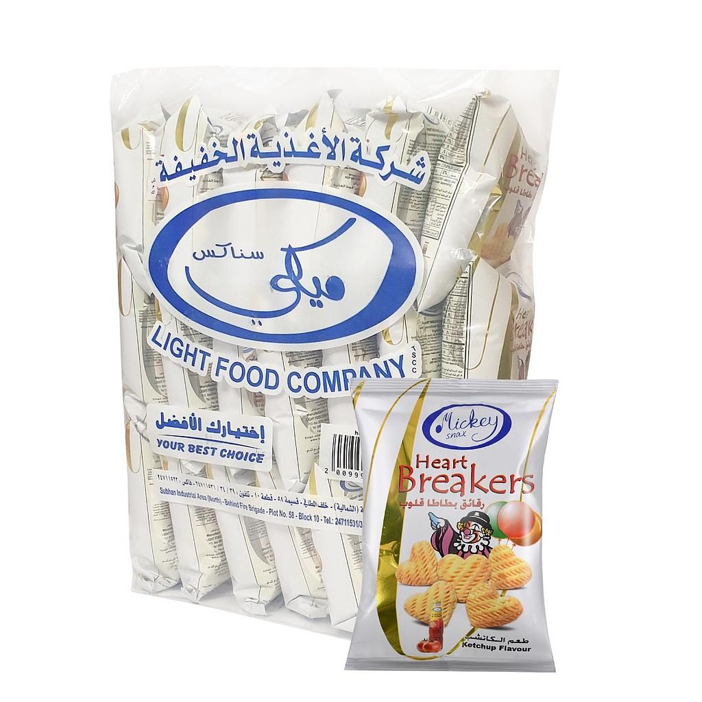 Buy Mickey Heart Ketchup Chips 20 pcs x 15 g Online in Kuwait Talabat