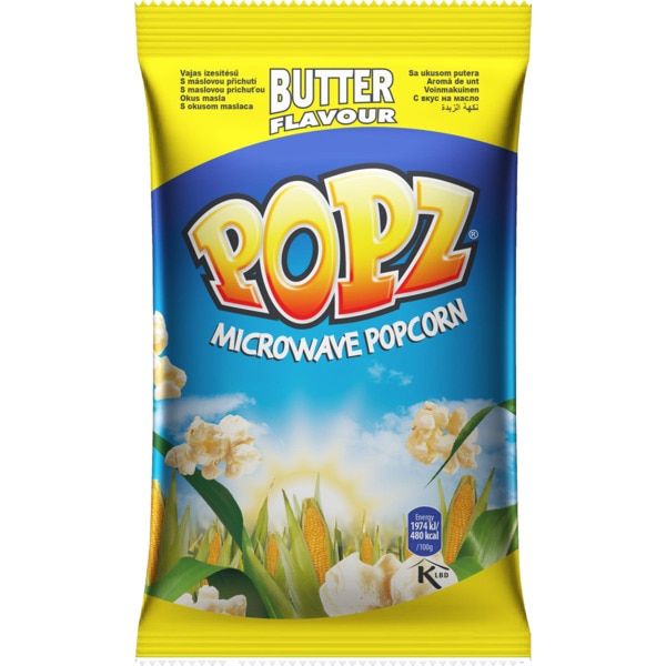 Buy Popz Butter Microwave Popcorn 90 gm Online in Egypt Talabat Egypt