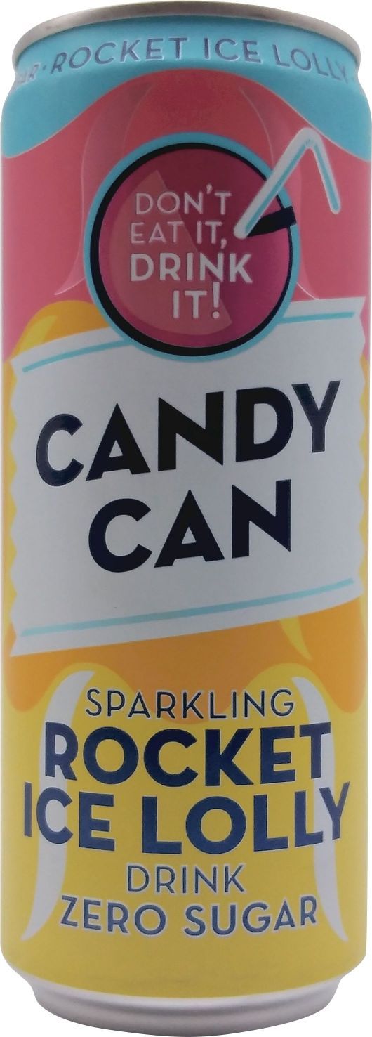 Buy Candy Can Sparkling Rocket Ice Lolly Zero Sugar Drink 330ml Online