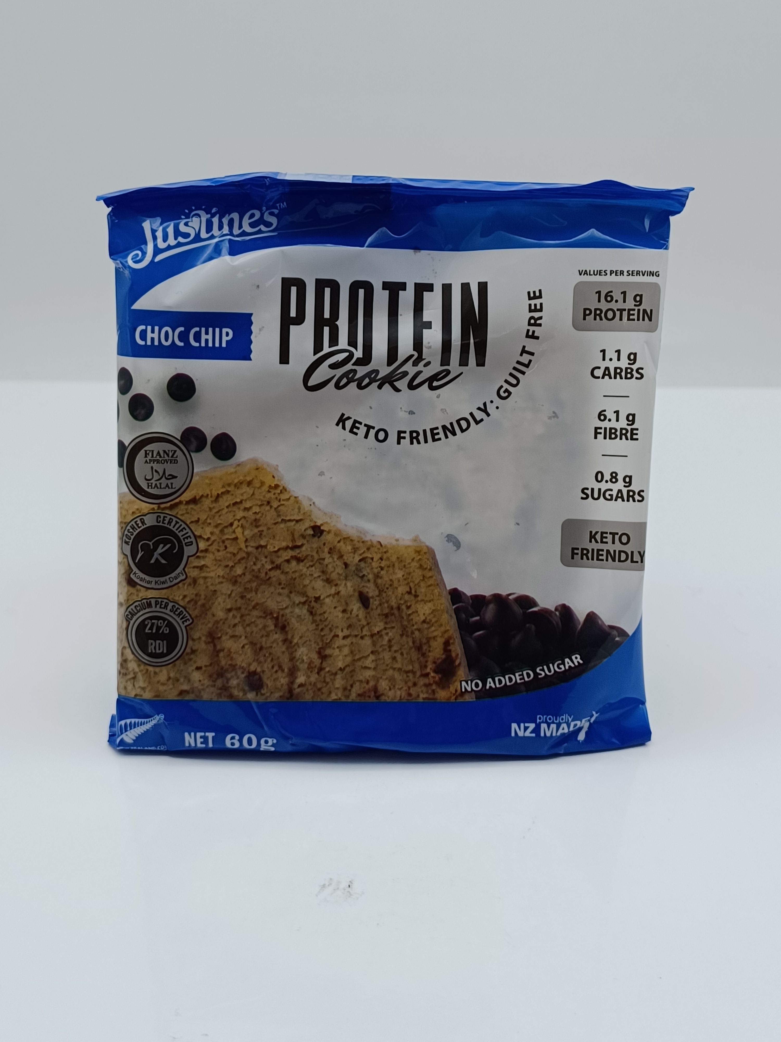 Buy Justine's Choc Chip Protein Cookie, 60g Online in Kuwait Talabat