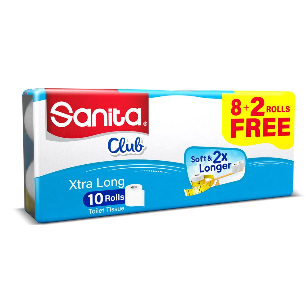Buy Sanita Club 2 Ply Toilet Tissues, 360 Sheets, 10 Rolls Online in
