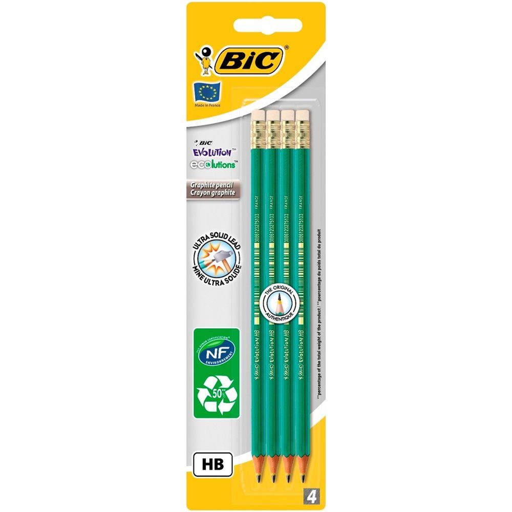 اشترِ BIC Evolution Pencils with Eraser (Pack of 4) Green أونلاين في ...